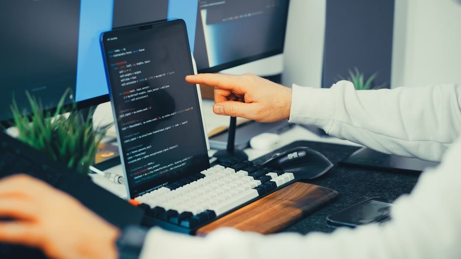 WordPress AI Builders - Web Designer Coding Laptop Overview
